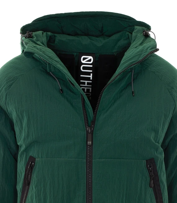 Dark green hooded padded jacket Outhere