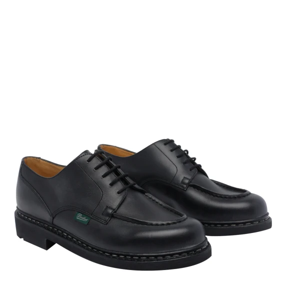 Derby Chambord in pelle nera Paraboot