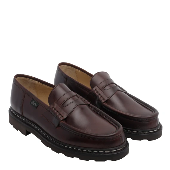Reims burgundy loafers Paraboot