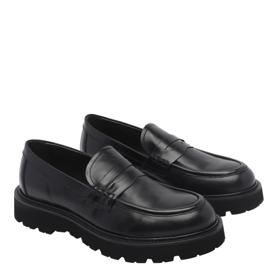 Black Loafers Flat Shoes