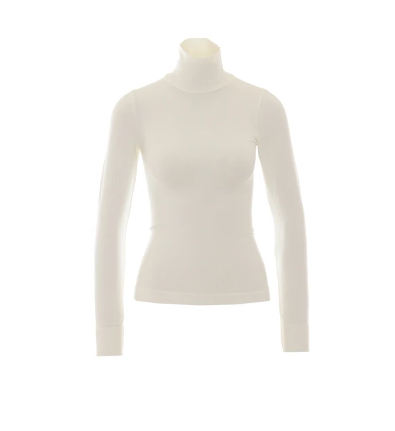 Maglia bianca a collo alto