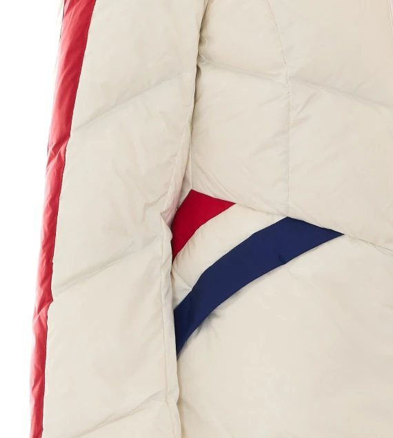 White hooded ski down jacket PERFECT MOMENT