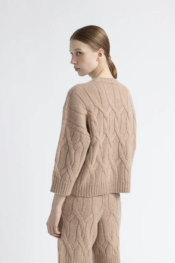 Maglia in pura lana d'alpaca e cashmere