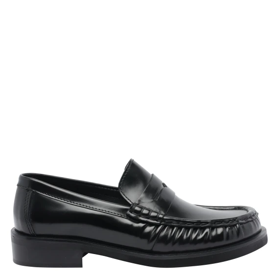 Black Leona Loafers Flat Shoes