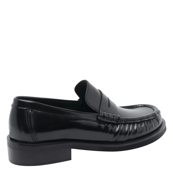 Black Leona Loafers Flat Shoes