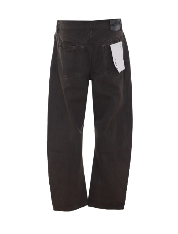 Purple Chocolate Jeans with Buttons Closure