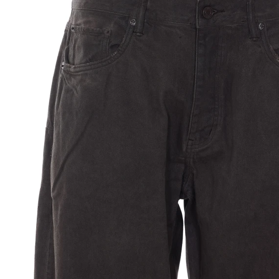 Purple Chocolate Jeans with Buttons Closure
