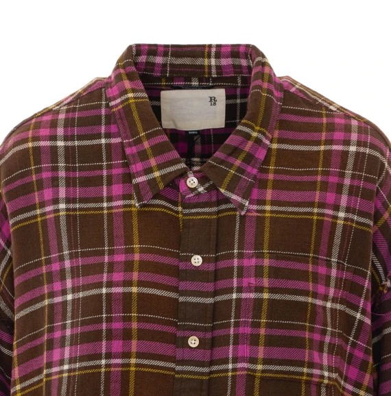 Multicolor shirt with shredded seams R13