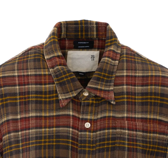 Brown checked shirt R13