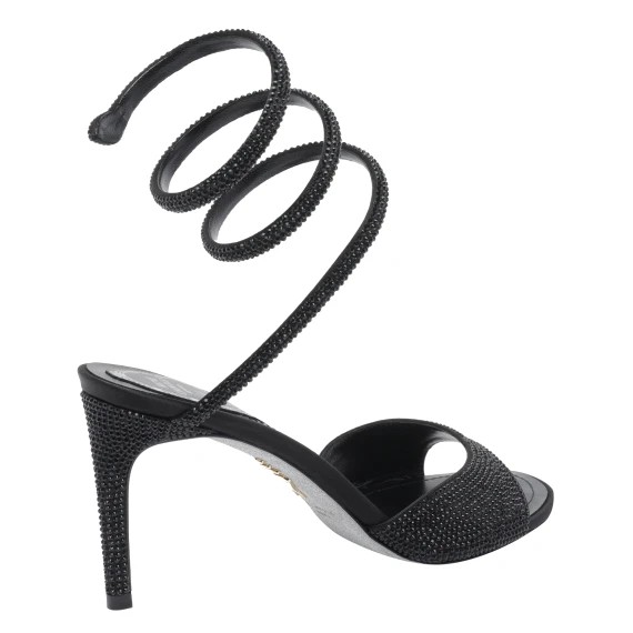 Black heeled sandals René Caovilla