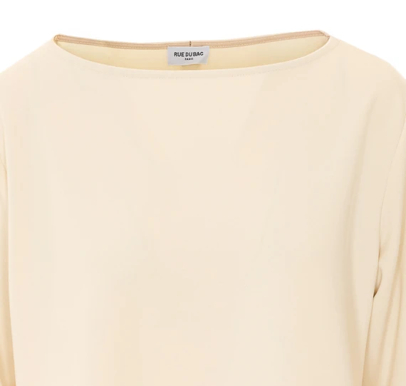 White boat-neck blouse RUE DU BAC