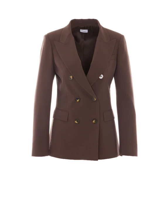 Blazer marrone scuro a doppio petto