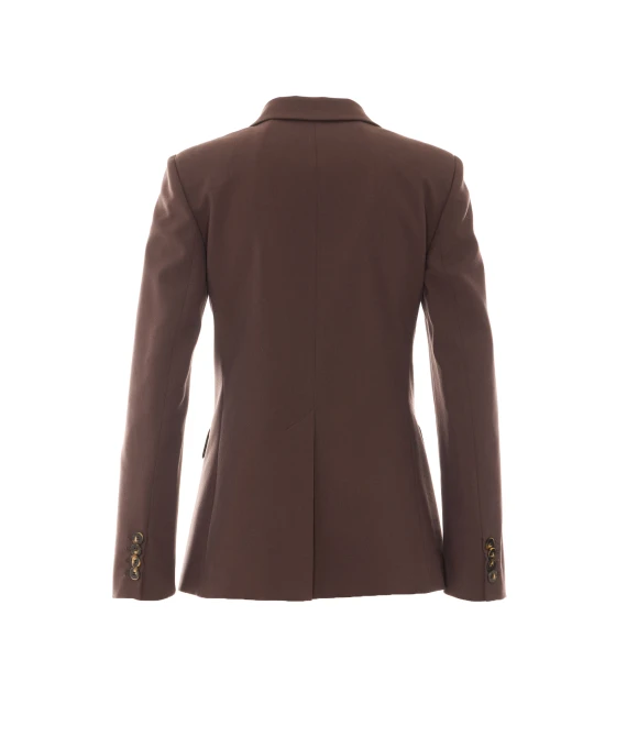Blazer marrone scuro a doppio petto RUE DU BAC