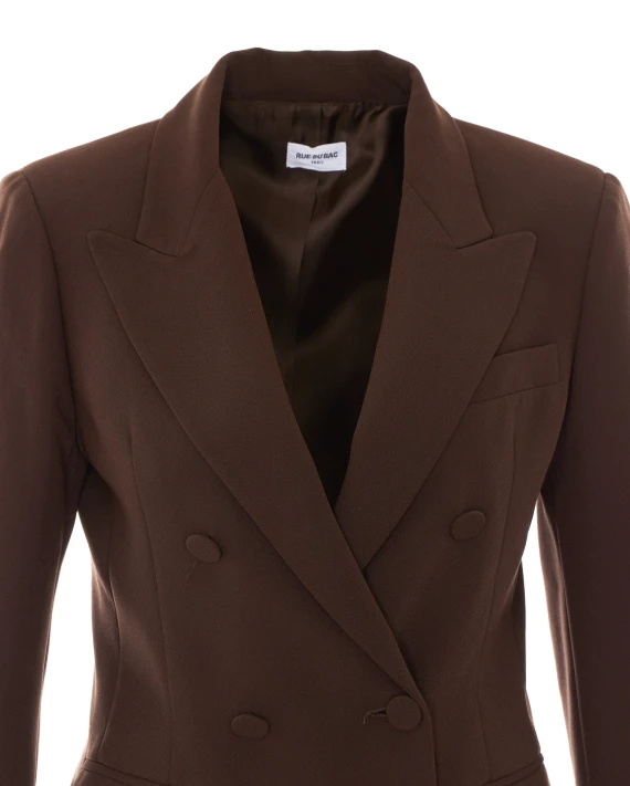 Blazer doppiopetto marrone scuro RUE DU BAC