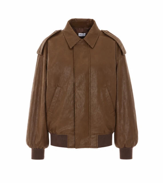 Bomber marrone in poliuretano