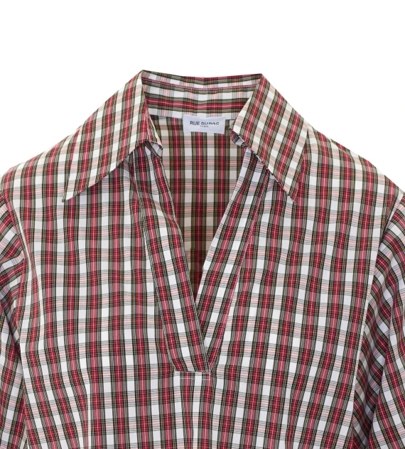 Camicia a quadri rossa RUE DU BAC