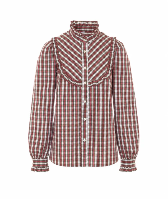 Camicia rossa a quadri RUE DU BAC
