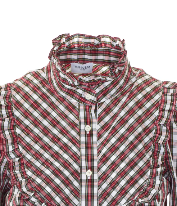 Camicia rossa a quadri RUE DU BAC