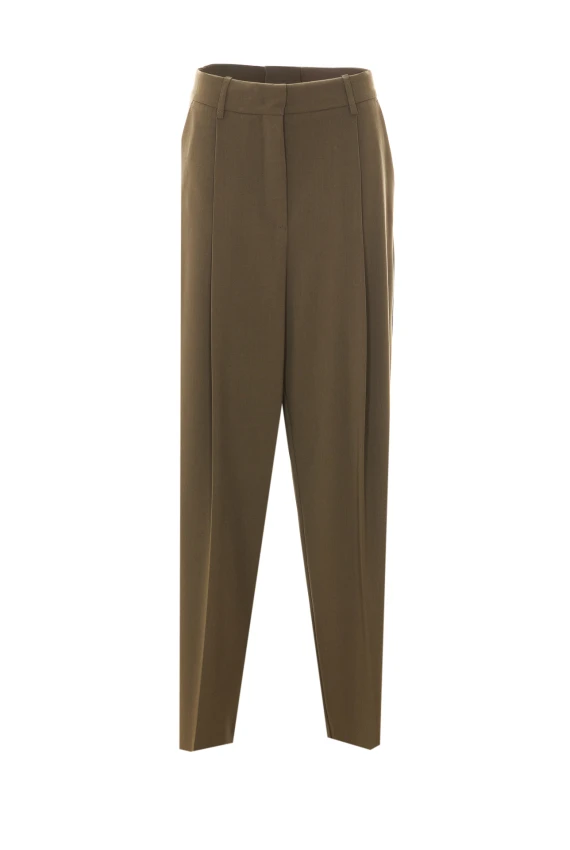 Pantaloni verde oliva a gamba dritta