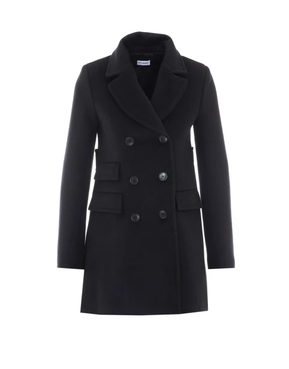 Black Double Breasted Coat RUE DU BAC