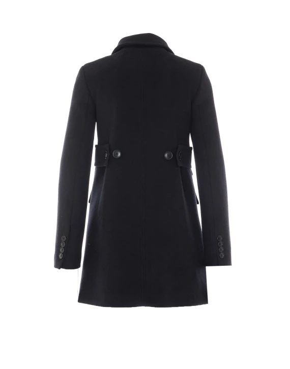 Black Double Breasted Coat RUE DU BAC