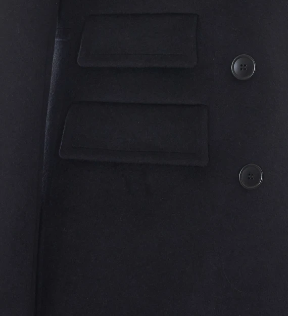 Black Double Breasted Coat RUE DU BAC