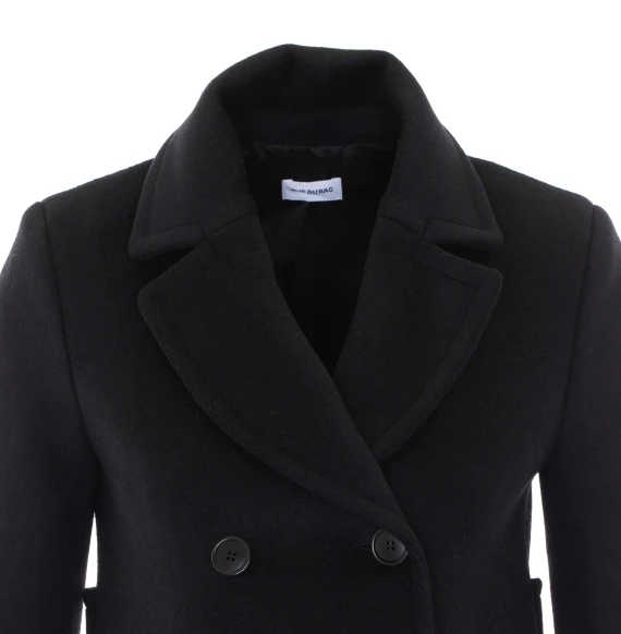 Black Double Breasted Coat RUE DU BAC