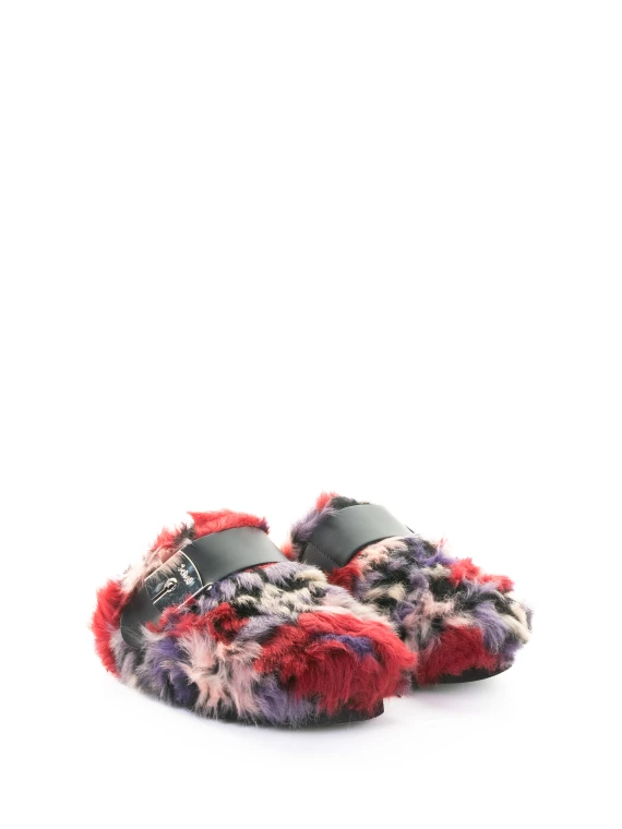 Sabot Alaska 3.0 in pelliccia sintetica multicolore rosso