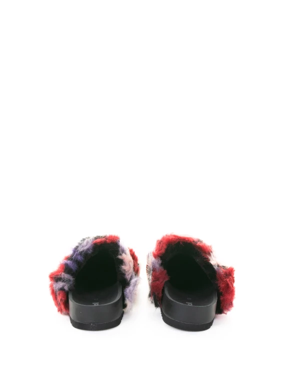 Sabot Alaska 3.0 in pelliccia sintetica multicolore rosso