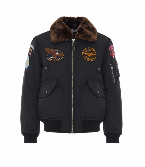 Giacca bomber nera Schott NYC