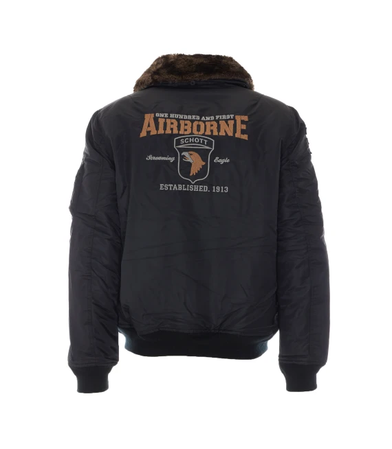 Giacca bomber nera Schott NYC