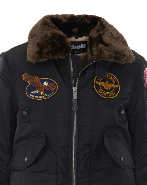 Giacca bomber nera Schott NYC