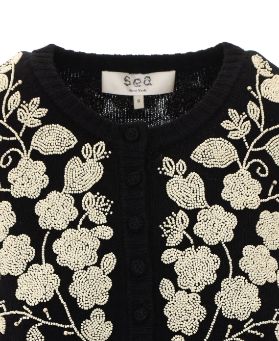 Black embroidered cardigan SEA NY