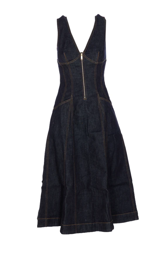 DENIM MIDI DRESS