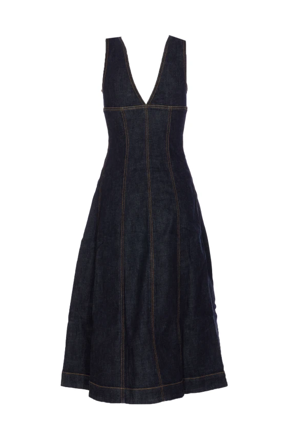 DENIM MIDI DRESS