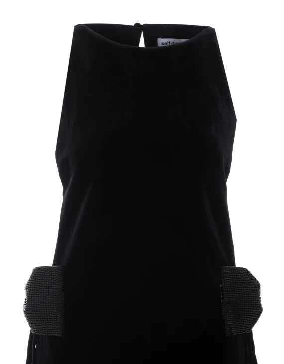 Velvet Bow Maxi Dress SELF PORTRAIT