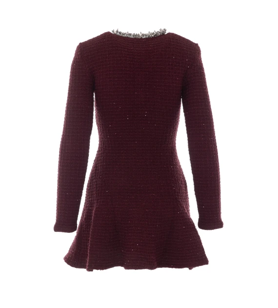 Knit Embellished Mini Dress SELF PORTRAIT