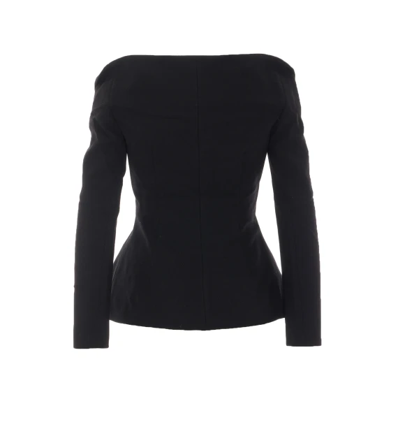 Black cropped jacket SELF PORTRAIT