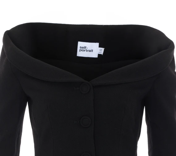 Black cropped jacket SELF PORTRAIT