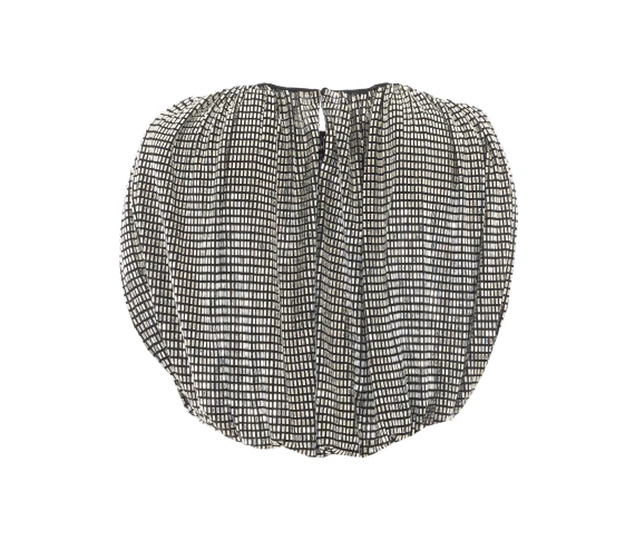Top argento drappeggiato con strass SELF PORTRAIT