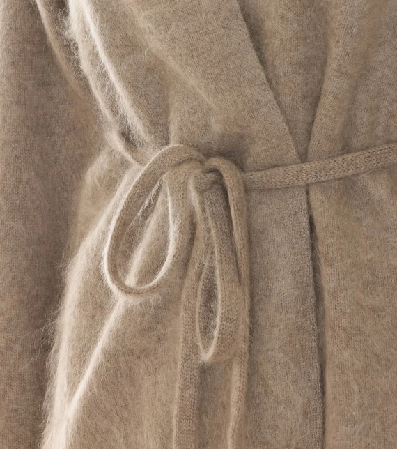 Grey cashmere wrap cardigan SOFT GOAT