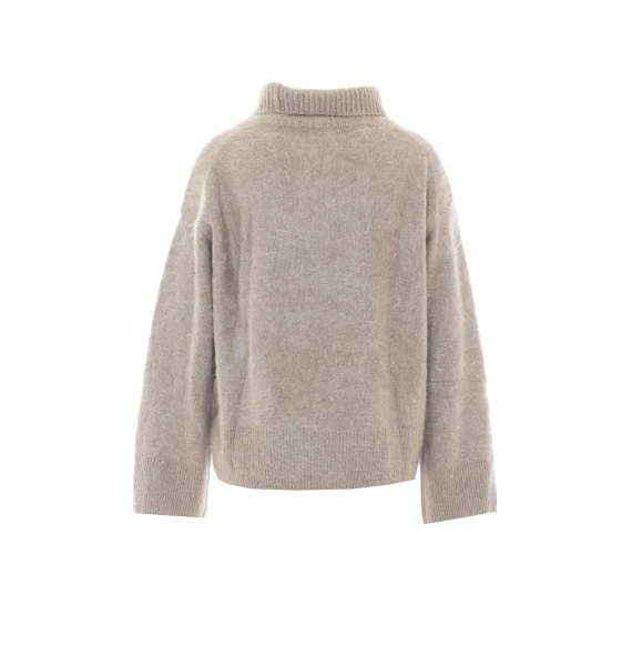 Light grey cashmere turtleneck sweater SOFT GOAT