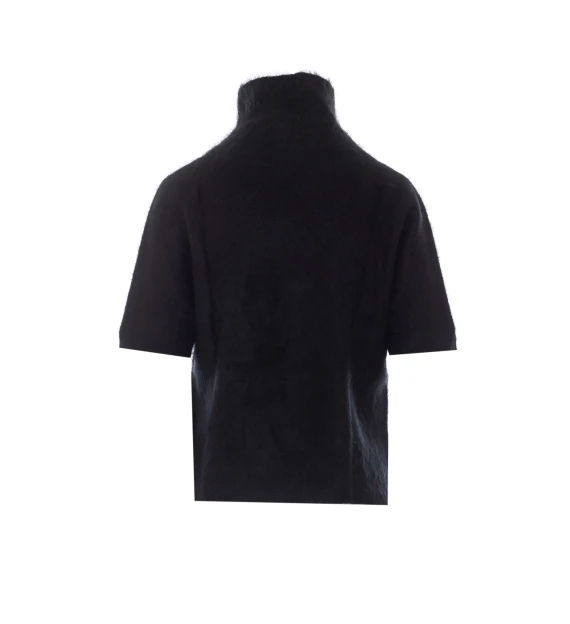 Black cropped cashmere top SOFT GOAT