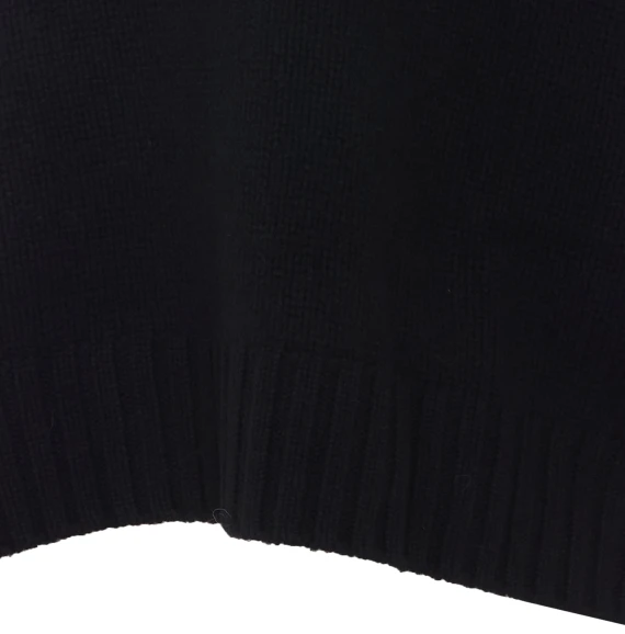 Maglione a collo alto in cashmere nero SOFT GOAT