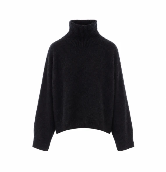 Maglione nero in cashmere
