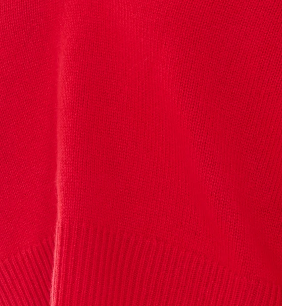 Red cashmere polo sweater SOFT GOAT
