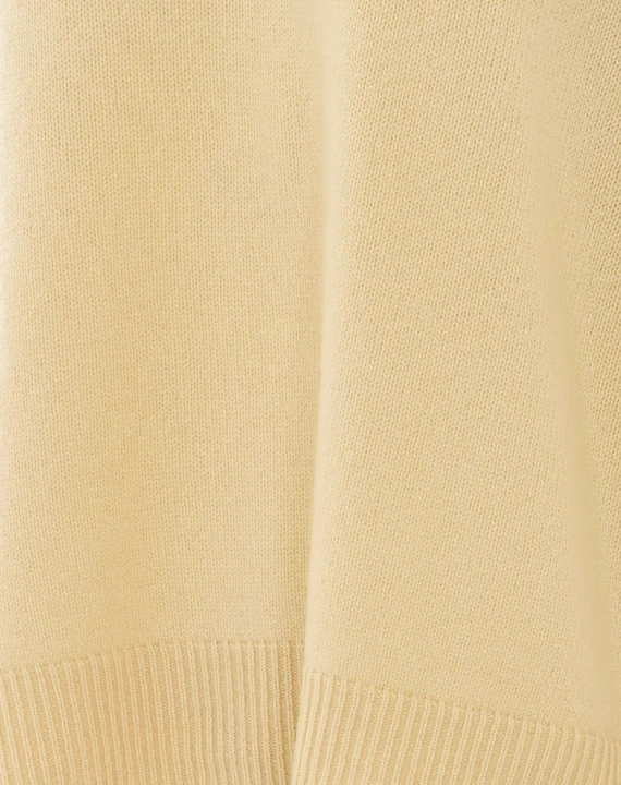 Maglione girocollo in cashmere giallo chiaro SOFT GOAT