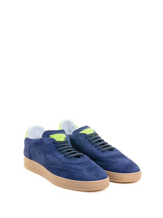 Sneaker uomo in suede blu