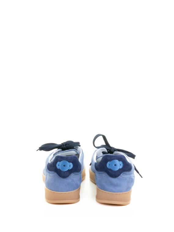 Women's Sneaker in Light Blue Suede SOLDINI 80