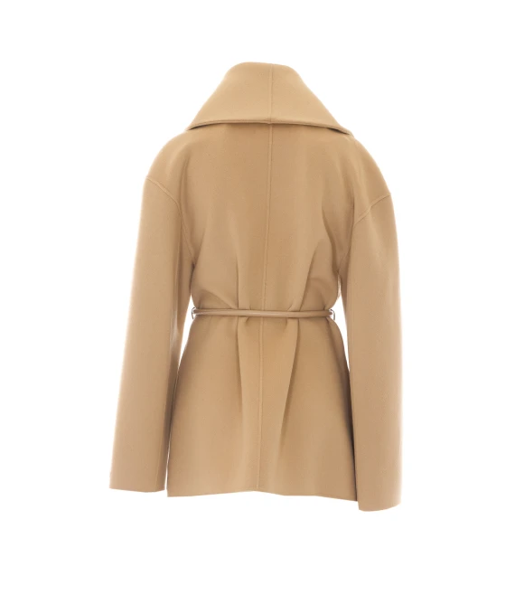 Cappotto corto Spxuguale in lana vergine beige SPORTMAX